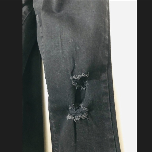 Joe Fresh black denim distressed legging jeans size 30 - Picture 6 of 7